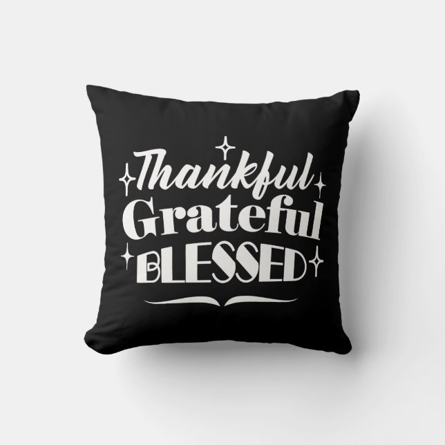 Coussin Sparkling Thanksgiving Devis Holiday Design (Recto)