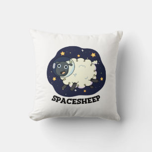 Coussin Spatial Sheep Drôle Astronaut Sheep Pun