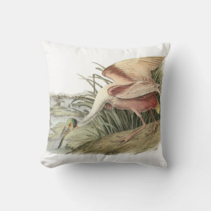 Coussin Spatule rose par Audubon