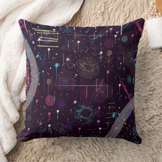 Coussin Spectacle de feux d'artifice : Art abstrait  (Couverture)