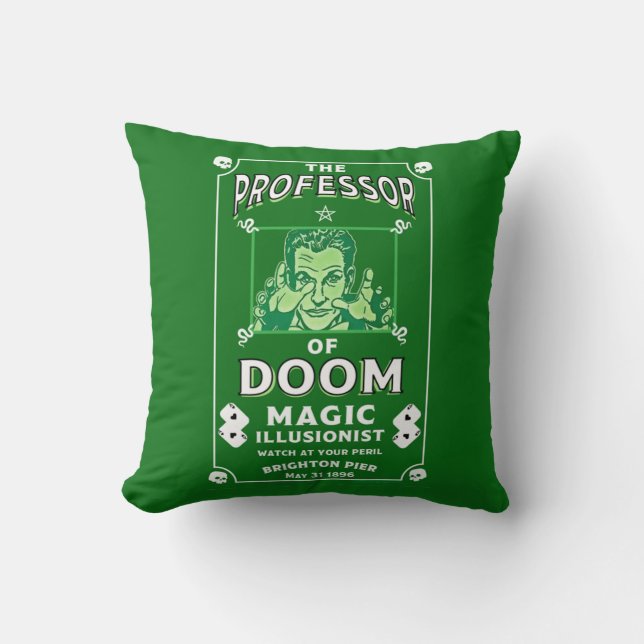 Coussin Spectacle magique victorien vintage classique (Recto)