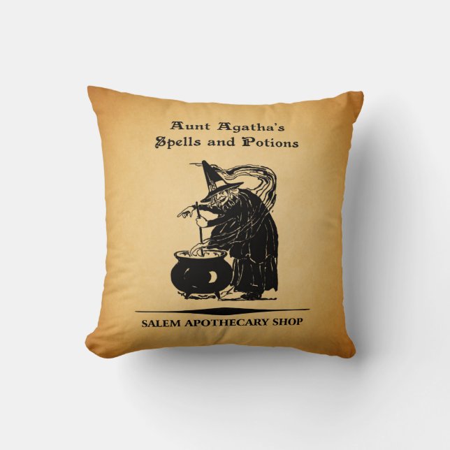 Coussin Spells et breuvages magiques de tante Agatha's (Recto)
