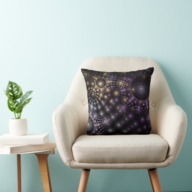 Coussin Sphère fractale Art Mandala Universe Jeu d'oreille (Chaise)