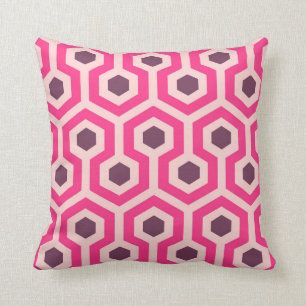 Coussin SPHEX CUBES GEO  aubergine rose vif