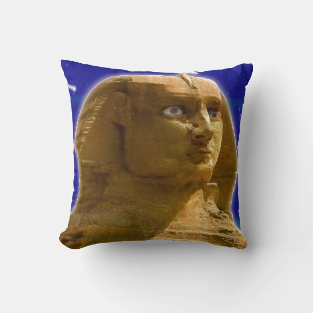 Coussin Sphinx égyptien antique à Giza Art Design (Recto)