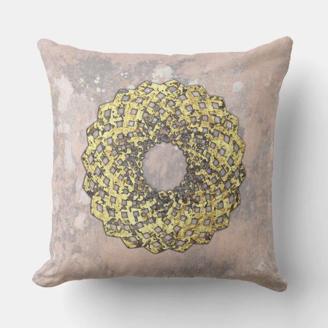Coussin Spiral Weave Design Talking Canyons, Nouveau-Mexiq (Recto)