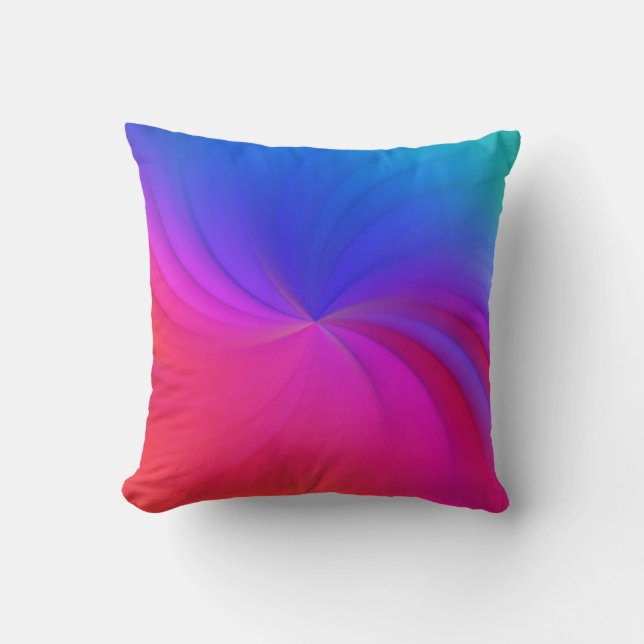 Coussin Spirale arc-en-ciel (Recto)