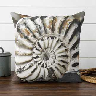 Coussin Spirale des fossiles marins pétrifiés