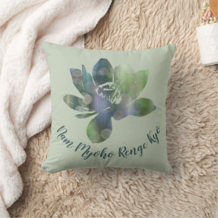 Coussin Spirit Cercle Vert Lotus Fleur Nam Myoho Renge