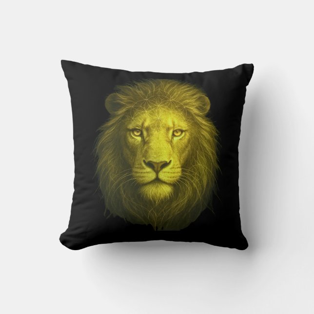 Coussin Spiritual Lion Awakening • Inner Power & Identity (Recto)