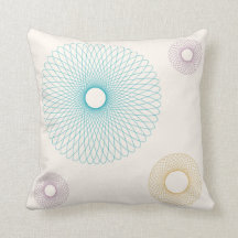 Spirograph de turquoise, jaune et rose vintage