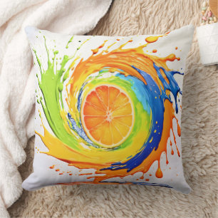 Coussin Splash Citrus de la conception des couleurs