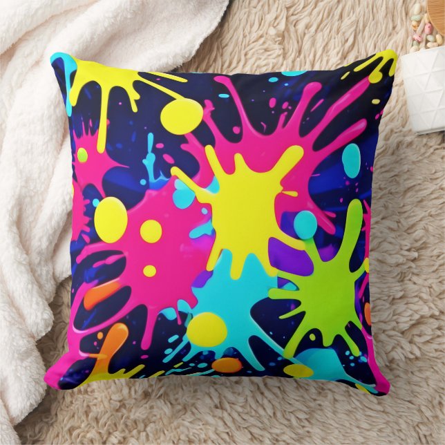 Coussin Splash couleur vive (Couverture)