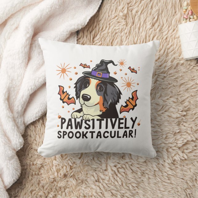 Coussin Spooktaculaire ! - Chien bernois d'Halloween (Couverture)