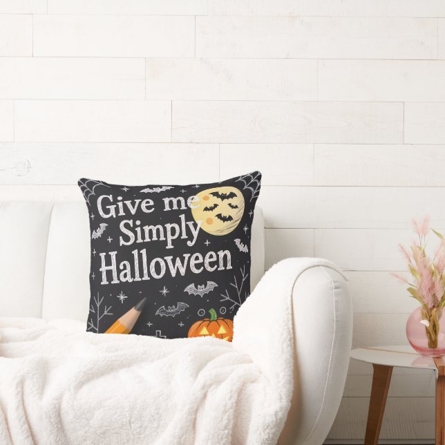 Coussin Spooky Cute Pumpkin & Ghost Design (Canapé)