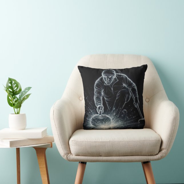 Coussin Sport de curling néon avec énergie dynamique (Chaise)