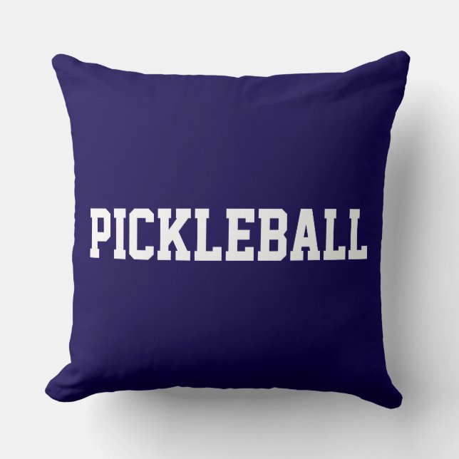 Coussin Sportif Amusement Blanc Texte PICKLEBALL Sur Fond  (Recto)