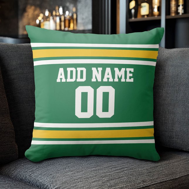 Coussin Sports Team Football Jersey Nom personnalisé Numér (Custom Sports Pillow for a Man Cave)