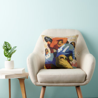 Coussin Sports vintages, Football Players dans un jeu