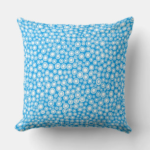 Coussin Spots 071215 - Blanc sur Bleu 009dea