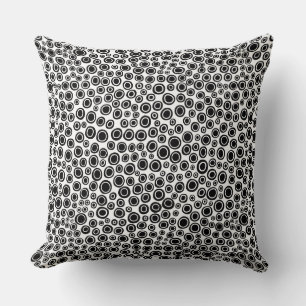 Coussin Spots 071215 - Noir sur blanc