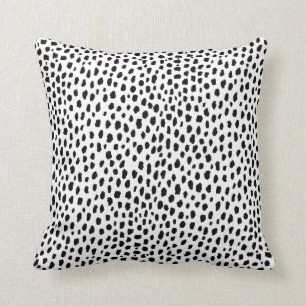 Coussin Spots dalmatiens (noir/blanc)
