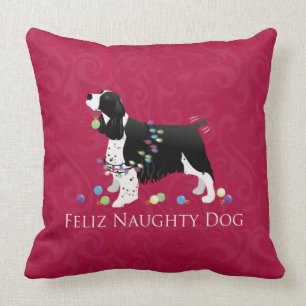 Coussin Springer Spaniel Design de Noël