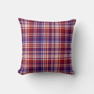 Coussin Sq.Plaid Coussin, Collection Rouge-Blanc-Bleu 04