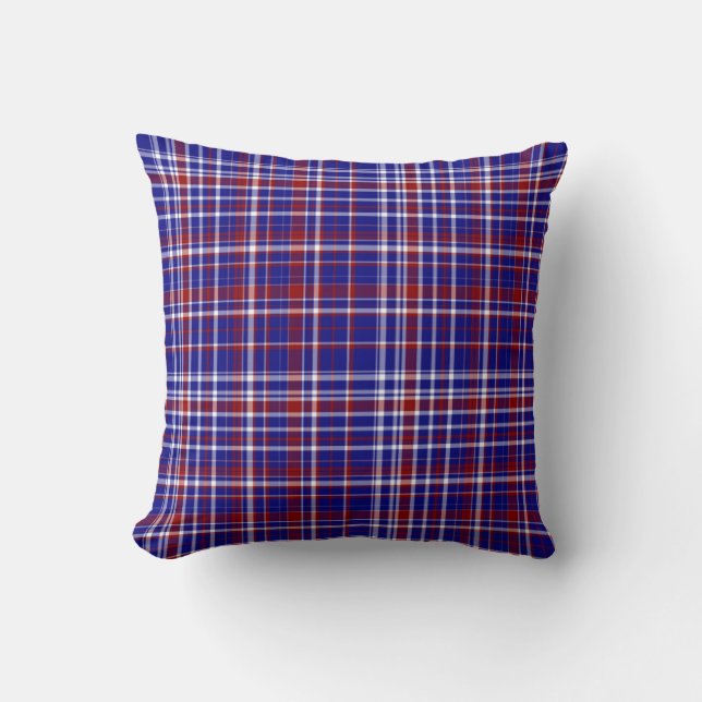 Coussin Sq.Plaid Coussin, Collection Rouge-Blanc-Bleu 05 (Recto)