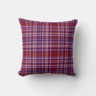 Coussin Sq.Plaid Coussin, Collection Rouge-Blanc-Bleu 07