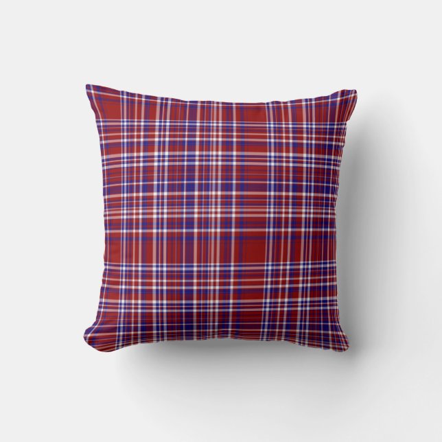 Coussin Sq.Plaid Coussin, Collection Rouge-Blanc-Bleu 07 (Recto)