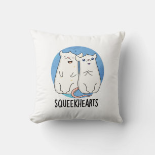 Coussin Squeekhearts Funny Souse Pun d'amour