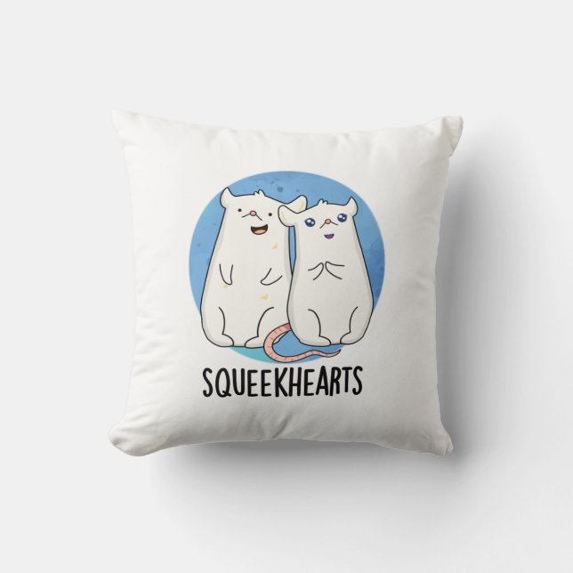 Coussin Squeekhearts Funny Souse Pun d'amour (Recto)