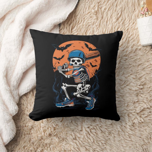 Coussin Squelette de baseball Halloween Baseball Halloween (Couverture)