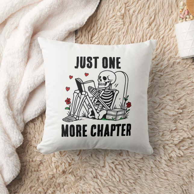 Coussin Squelette de Lecture Drôle Pour les Amoureux de Li (Couverture)