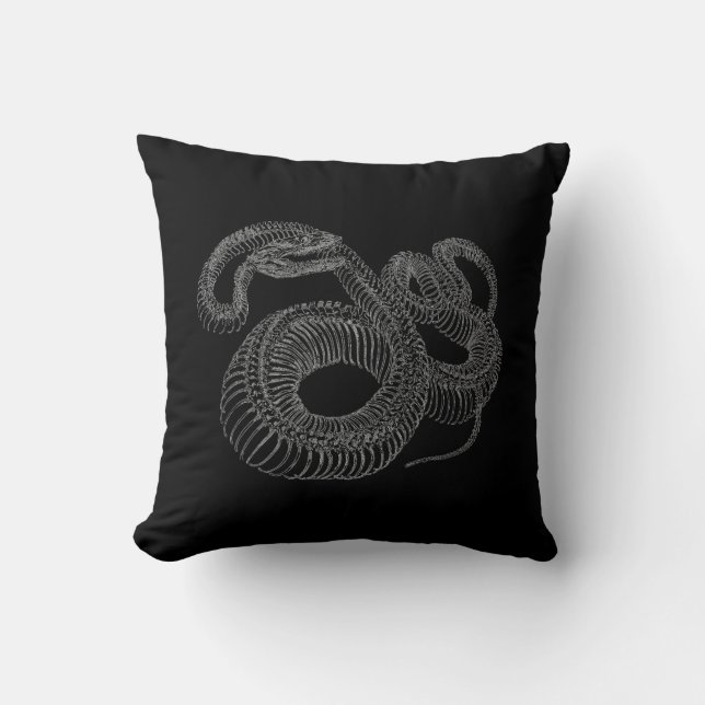 Coussin Squelette de serpent à sonnettes (Recto)