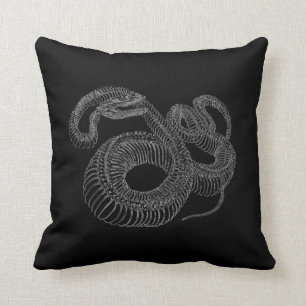Coussin Squelette de serpent à sonnettes