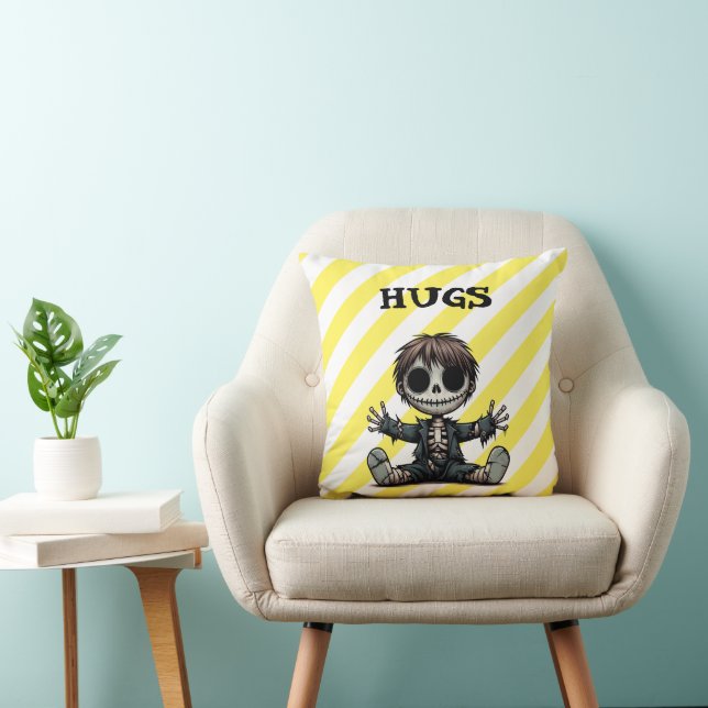 Coussin squelette déplaisant donnant des câlins dessin ani (Chaise)