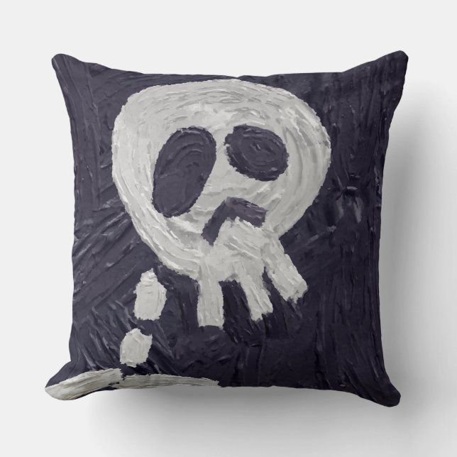 Coussin squelette d'Halloween (Recto)