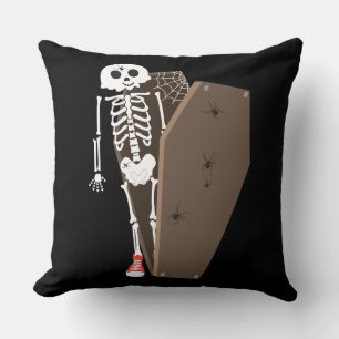 Coussin Squelette et café Halloween Design