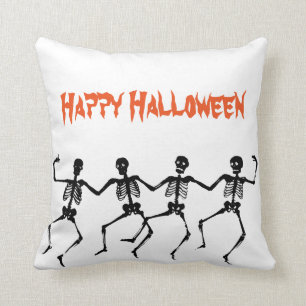 Coussin Squelette heureux de danse de Halloween