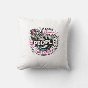 Coussin Squelette Introverti Se Relaxant Avec du Café Sans