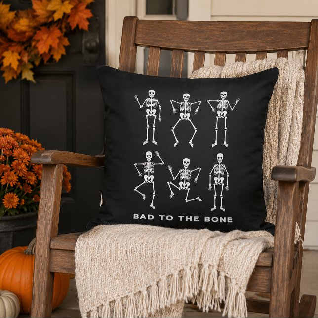 Coussin Squelettes mauvais jusqu'à l'os  (Créateur téléchargé)