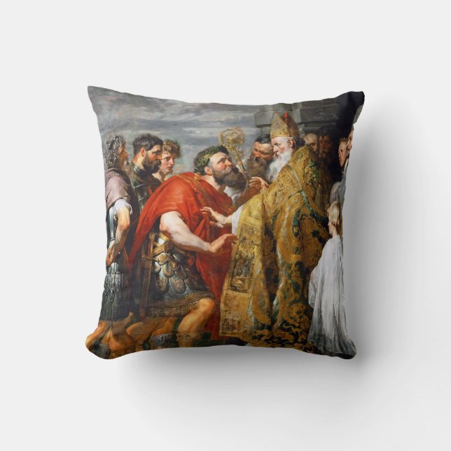 Coussin St Ambrose et empereur Theodosius Paul Rubens (Recto)
