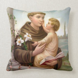 Coussin St Anthony de bébé Jésus de Padoue