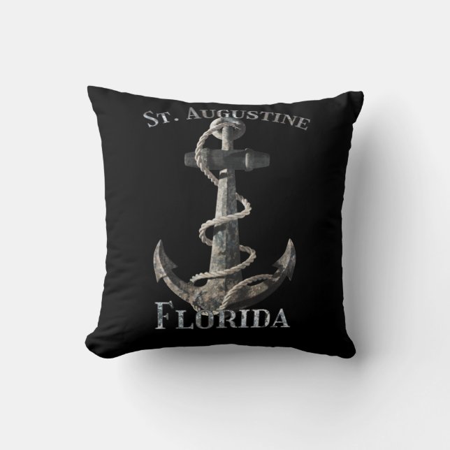 Coussin St Augustine Florida Vacation Ancre nautique Sai (Recto)