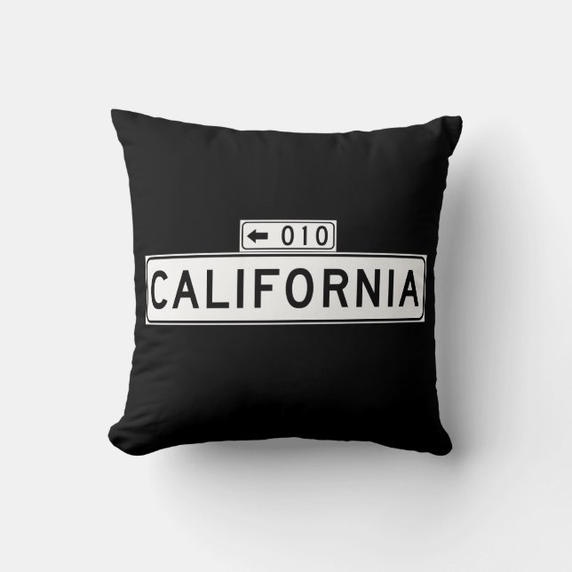 Coussin St de la Californie, plaque de rue de San (Recto)