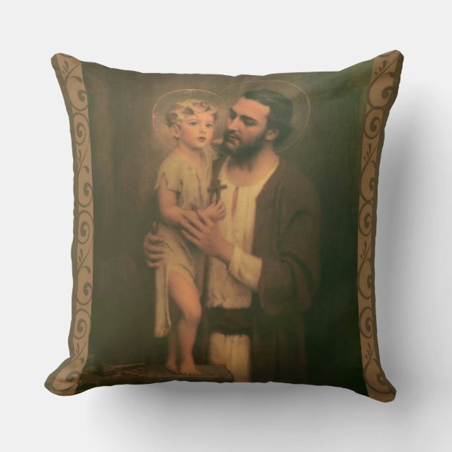 Coussin St Joseph et enfant Jésus C. Bosseron Chambers (Recto)