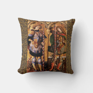 Coussin St Michael Archangel et Saint George avec Dragon