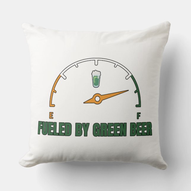 Coussin St Patrick's alimenté par la bière verte (Recto)